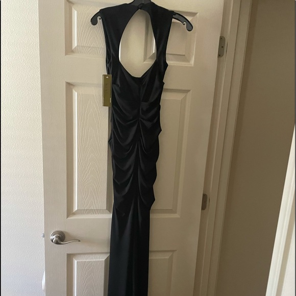 Nicole Miller | Dresses | Brand New Black Long Evening Dress Beautiful And  Very Flattering Size 2 | Poshmark